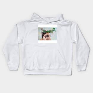 Watercolor deer Kids Hoodie